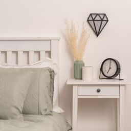 ValueLights Diamond Single IP44 Rated Bathroom Frosted Integrated LED Wall Light in Black - thumbnail 4