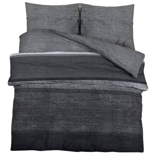 Berkfield Home Duvet Cover Set Dark Grey 200x200 cm Cotton - image 1