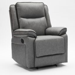 FURNITURE ONE Manual Recliners Sofa, 105 - 135 Degrees Recliner - Grey - Size: 1 Seater - thumbnail 2