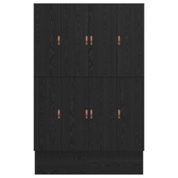 Berkfield Home Storage Bed Frame Black oak Engineered wood 236.5 x 150 x 31.5 cm - thumbnail 9