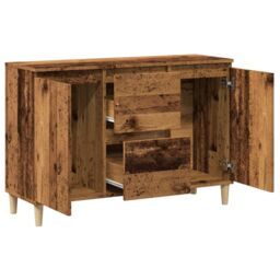 Berkfield Home Sideboard Old Wood 102x35x70 cm Engineered Wood in Brown - Size: 102 x 35 x 70 cm - thumbnail 5