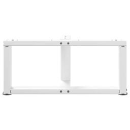 Berkfield Home Coffee Table Legs T-Shaped¬†2 pcs White 60x25x(30-31) cm Steel - thumbnail 6