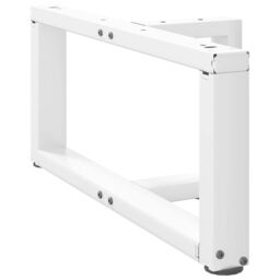 Berkfield Home Coffee Table Legs T-Shaped¬†2 pcs White 60x25x(30-31) cm Steel - thumbnail 4