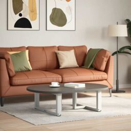 Berkfield Home Coffee Table Legs T-Shaped¬†2 pcs White 60x25x(30-31) cm Steel - thumbnail 2