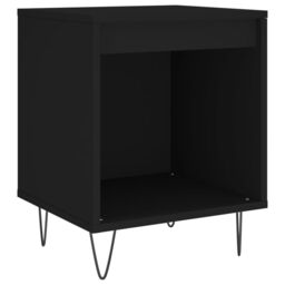 Berkfield Home Bedside Cabinets 2 pcs Black 40x35x50 cm Engineered Wood - Size: 40 x 35 x 50 cm - thumbnail 4