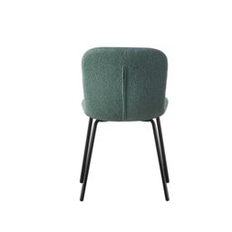 MCC Direct Bella Luxe Set of 4 Teddy Faux Fur Dining Chairs in Green - thumbnail 5