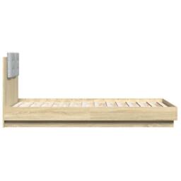 Berkfield Home Bed Frame without Mattress Sonoma Oak 90x190 cm Single in Light Tan - thumbnail 5