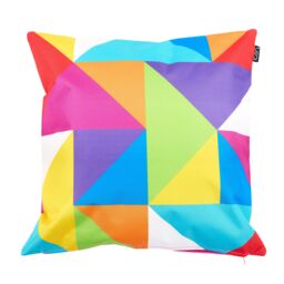 icon Indoor & Outdoor Waterproof Cushion Set of 2 Technicolour Geometric Waterproof Cushion in Green - Size: 43 cm x 43 cm - thumbnail 3