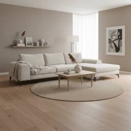 Abakus Direct Venice Chenille Corner Right Sofa with Extra-wide Padded Arms in Off-White - thumbnail 6