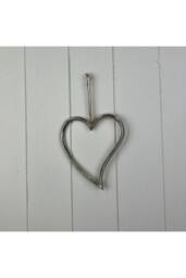KDMD Silver Festive Metal Heart - 15mm - thumbnail 1