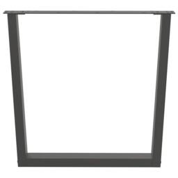 Berkfield Home Dining Table Legs V-Shape 2 pcs Anthracite 80x(72-73.3) cm Steel in Dark Grey - thumbnail 3