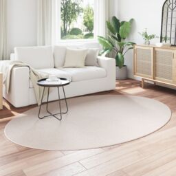 Berkfield Home Rug 'HUARTE' Sand 160x230 cm Oval in Beige - Size: Medium - thumbnail 3
