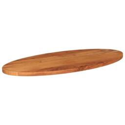 Berkfield Home Table Top 140x50x3.8 cm Oval Solid Wood Acacia in Brown - thumbnail 1