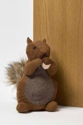 Homescapes Luxury Fabric Squirrel Doorstop Set of 2 in Grey - thumbnail 6
