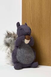 Homescapes Luxury Fabric Squirrel Doorstop Set of 2 in Grey - thumbnail 5