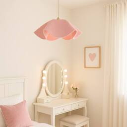 CGC Lighting Flora 64cm Pink Floppy Fabric Lampshade - thumbnail 4