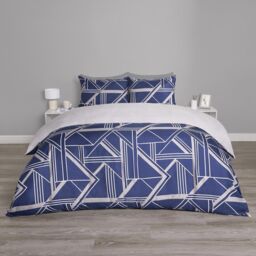2 Pack Grid Duvet Cover Set with Pillowcases Reversible Quilt - thumbnail 1