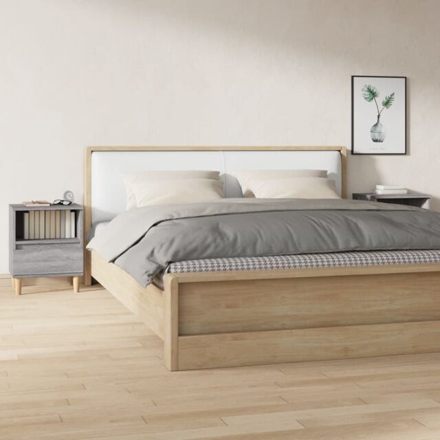 Berkfield Home Bedside Cabinets 2 pcs Grey Sonoma 40x35x50 cm - Size: 40 x 35 x 50 cm - image 1
