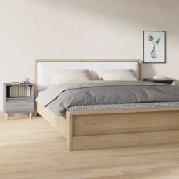 Berkfield Home Bedside Cabinets 2 pcs Grey Sonoma 40x35x50 cm - Size: 40 x 35 x 50 cm - thumbnail 1