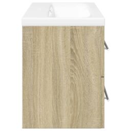Berkfield Home 2 Piece Bathroom Furniture Set Sonoma Oak Engineered Wood in Brown - thumbnail 5