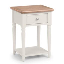 Cheshire Avignon 1 Drawer Lamp Table in Limed Oak & Grey - thumbnail 1