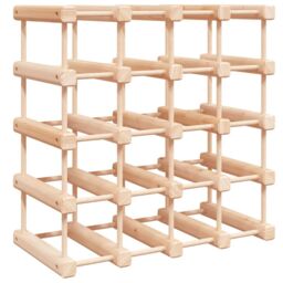 Berkfield Home Wine Rack for 20 Bottles 46.5x23x46.5 cm Solid Wood Pine in Brown - thumbnail 5