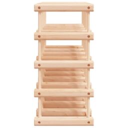 Berkfield Home Wine Rack for 20 Bottles 46.5x23x46.5 cm Solid Wood Pine in Brown - thumbnail 4