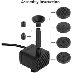 NESTLUNE Solar Water Pump 380L H for Garden Pond Pool Fish Aquarium Fountain in Black - Size: 100 cm x 100 cm - thumbnail 2