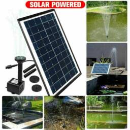 NESTLUNE Solar Water Pump 380L H for Garden Pond Pool Fish Aquarium Fountain in Black - Size: 100 cm x 100 cm - thumbnail 4