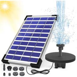 NESTLUNE Solar Water Pump 380L H for Garden Pond Pool Fish Aquarium Fountain in Black - Size: 100 cm x 100 cm