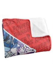 Power Rangers Lightning Bolt Rangers Silky Touch Super Soft Throw Blanket 152 X 127 cm in White - thumbnail 3