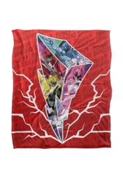 Power Rangers Lightning Bolt Rangers Silky Touch Super Soft Throw Blanket 152 X 127 cm in White - thumbnail 1