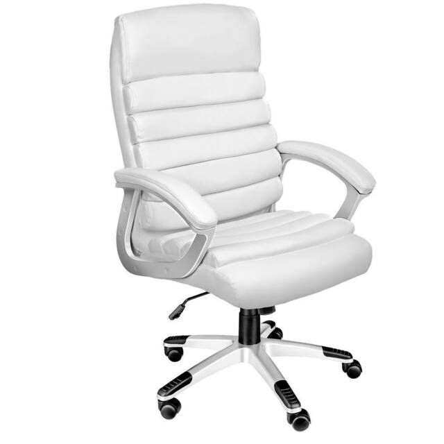 tectake Office Chair Paul in White - image 1