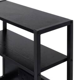 Levede Bedside Table with Charging Station, LED Light, 2 Drawers, Black - thumbnail 7