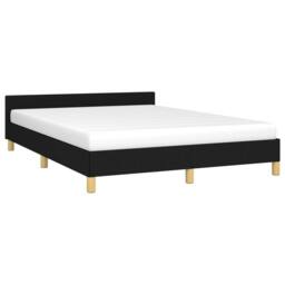 Berkfield Home Bed Frame with Headboard Black 180x200cm Super King Fabric - thumbnail 3