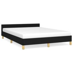 Berkfield Home Bed Frame with Headboard Black 180x200cm Super King Fabric - thumbnail 2