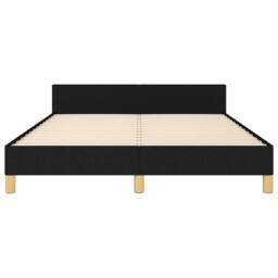 Berkfield Home Bed Frame with Headboard Black 180x200cm Super King Fabric - thumbnail 5