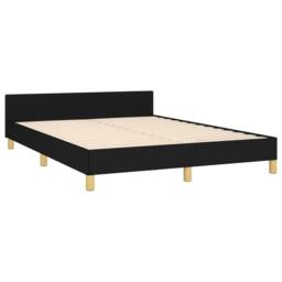 Berkfield Home Bed Frame with Headboard Black 180x200cm Super King Fabric - thumbnail 4