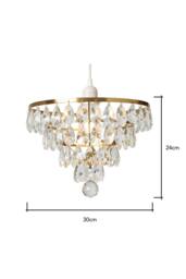 BHS Lighting Elsa Easy Fit Light Shade in Metallic Gold - thumbnail 5