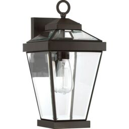 Loops Outdoor IP44 1 Bulb Wall Light Lantern Western Bronze LED E27 60W d02333 - thumbnail 2