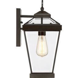 Loops Outdoor IP44 1 Bulb Wall Light Lantern Western Bronze LED E27 60W d02333 - thumbnail 4