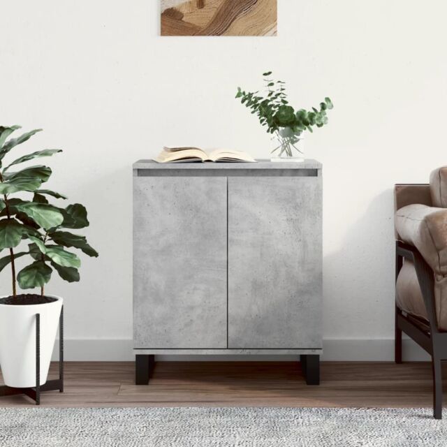 Berkfield Home Sideboard Concrete Grey 60x35x70 cm Engineered Wood - Size: 60 x 35 x 70 cm - image 1
