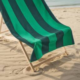OHS Beach Towel Bath Travel Quick Dry Microfibre Absorbent in Green - thumbnail 2