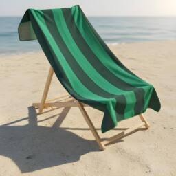 OHS Beach Towel Bath Travel Quick Dry Microfibre Absorbent in Green - thumbnail 1