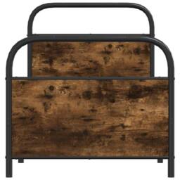 Berkfield Home Bed Frame Without Mattress 80x200 cm Smoked Oak Engineered Wood in Brown - thumbnail 5