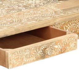 Berkfield Home Coffee Table 110x50x45 cm Hand Painted Solid Mango Wood in Brown - Size: 110 x 50 x 45 cm - thumbnail 4