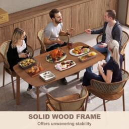 Wyld Haus Graspette Light Brown Solid Pine Rectangular Dining Table 150 x 80cm - Size: 150 x 80 cm - thumbnail 6