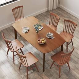 Wyld Haus Graspette Light Brown Solid Pine Rectangular Dining Table 150 x 80cm - Size: 150 x 80 cm - thumbnail 9