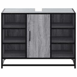 Berkfield Home Bathroom Sink Cabinet Grey Sonoma 80x33x60 cm Engineered Wood - Size: 80 x 33 x 60 cm - thumbnail 5