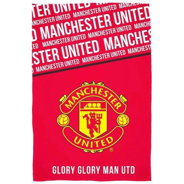Manchester United FC Fleece Crest Blanket in Red - image 1